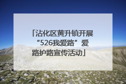 沾化区黄升镇开展“526我爱路”爱路护路宣传活动