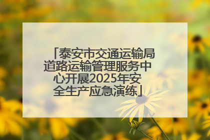 泰安市交通运输局道路运输管理服务中心开展2025年安全生产应急演练