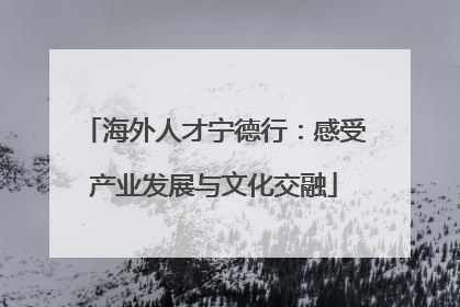 海外人才宁德行：感受产业发展与文化交融