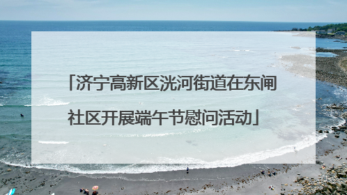 济宁高新区洸河街道在东闸社区开展端午节慰问活动