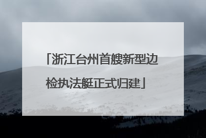 浙江台州首艘新型边检执法艇正式归建