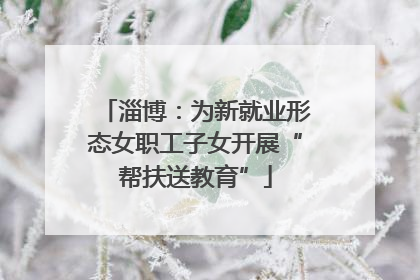 淄博：为新就业形态女职工子女开展“帮扶送教育”