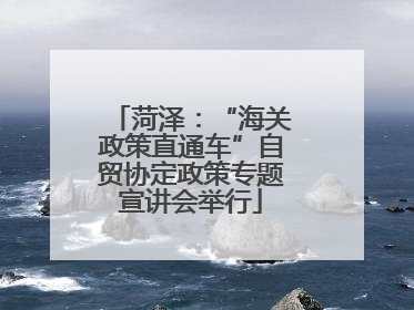 菏泽：“海关政策直通车”自贸协定政策专题宣讲会举行