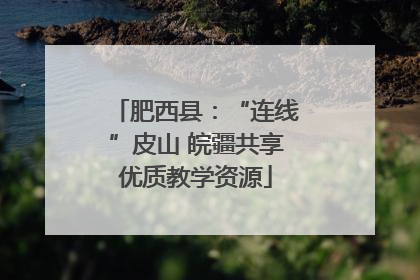 肥西县：“连线”皮山 皖疆共享优质教学资源