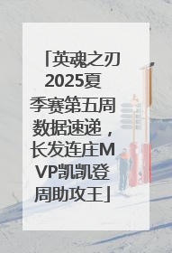 英魂之刃2025夏季赛第五周数据速递，长发连庄MVP凯凯登周助攻王