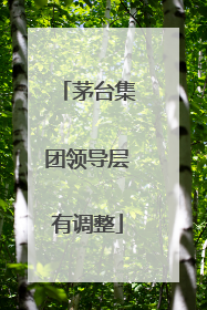 茅台集团领导层有调整