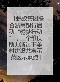 蚂蚁集团联合浙商银行启动“栀梦行动”，三个维度助力浙江下姜村建设共富示范区示范点