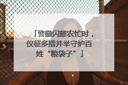 警徽闪耀农忙时，仪征多措并举守护百姓“粮袋子”