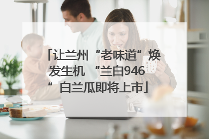 让兰州“老味道”焕发生机 “兰白946”白兰瓜即将上市