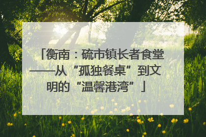 衡南：硫市镇长者食堂——从“孤独餐桌”到文明的“温馨港湾”