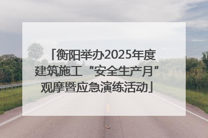 衡阳举办2025年度建筑施工“安全生产月”观摩暨应急演练活动