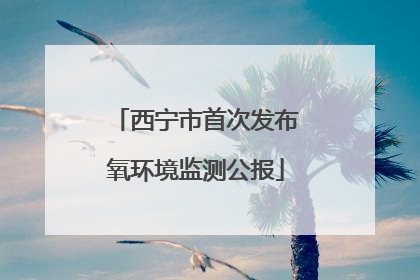 西宁市首次发布氧环境监测公报