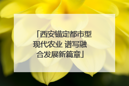 西安锚定都市型现代农业 谱写融合发展新篇章
