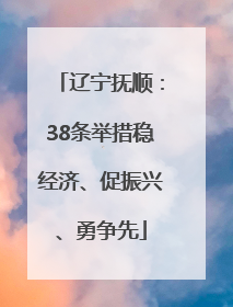 辽宁抚顺：38条举措稳经济、促振兴、勇争先