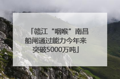 赣江“咽喉”南昌船闸通过能力今年来突破5000万吨