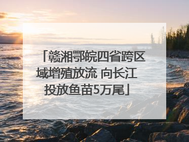 赣湘鄂皖四省跨区域增殖放流 向长江投放鱼苗5万尾