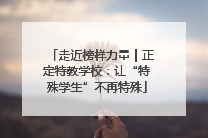 走近榜样力量｜正定特教学校：让“特殊学生”不再特殊