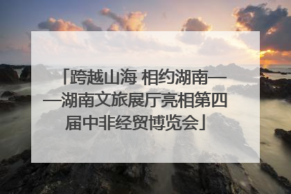 跨越山海 相约湖南——湖南文旅展厅亮相第四届中非经贸博览会
