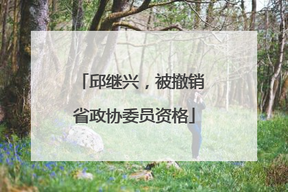 邱继兴，被撤销省政协委员资格