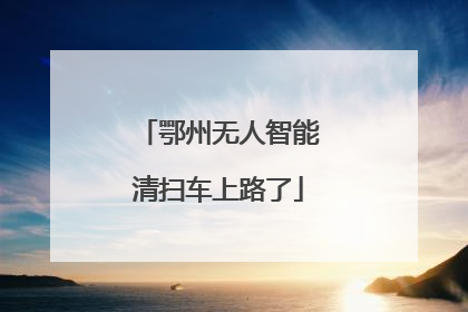 鄂州无人智能清扫车上路了