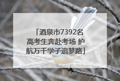 酒泉市7392名高考生奔赴考场 护航万千学子追梦路