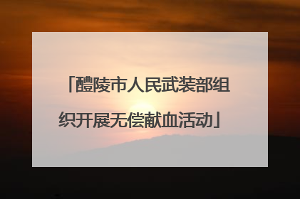 醴陵市人民武装部组织开展无偿献血活动