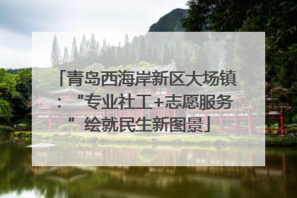 青岛西海岸新区大场镇：“专业社工+志愿服务”绘就民生新图景