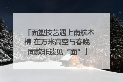 面塑技艺遇上南航木棉 在万米高空与春晚同款非遗见“面”