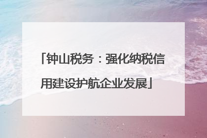 钟山税务：强化纳税信用建设护航企业发展