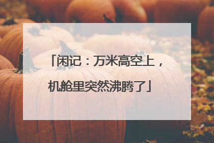 闲记：万米高空上，机舱里突然沸腾了