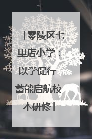 零陵区七里店小学：以学促行 蓄能启航校本研修