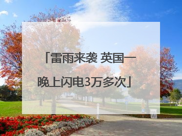 雷雨来袭 英国一晚上闪电3万多次