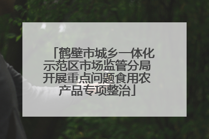 鹤壁市城乡一体化示范区市场监管分局开展重点问题食用农产品专项整治