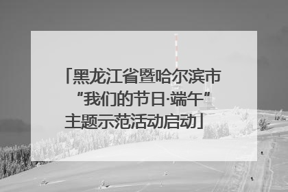 黑龙江省暨哈尔滨市“我们的节日·端午”主题示范活动启动