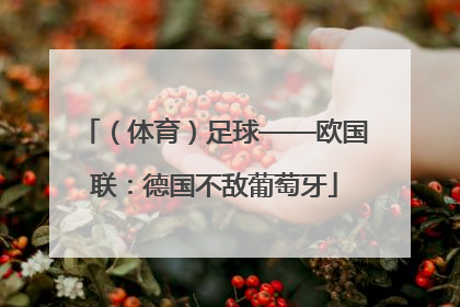 （体育）足球——欧国联：德国不敌葡萄牙