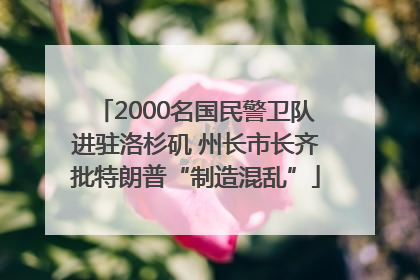 2000名国民警卫队进驻洛杉矶 州长市长齐批特朗普“制造混乱”