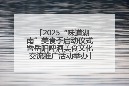 2025“味道湖南”美食季启动仪式暨岳阳啤酒美食文化交流推广活动举办