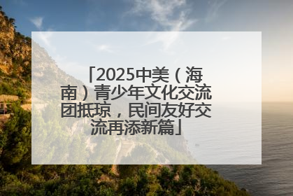 2025中美（海南）青少年文化交流团抵琼，民间友好交流再添新篇