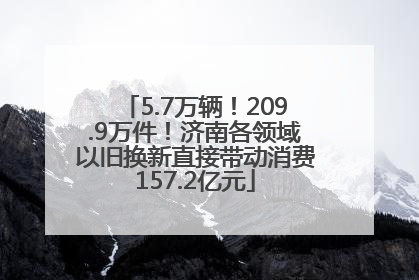 5.7万辆！209.9万件！济南各领域以旧换新直接带动消费157.2亿元