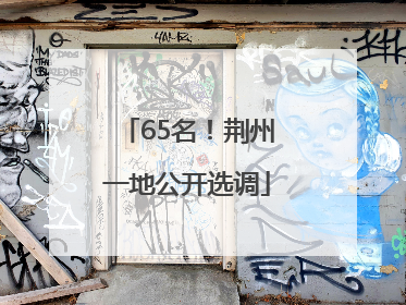 65名！荆州一地公开选调