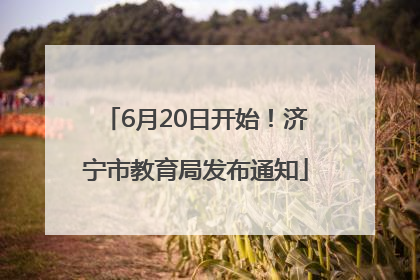 6月20日开始！济宁市教育局发布通知